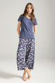 Pijama pantalón capri y camisa manga corta, Color Azul